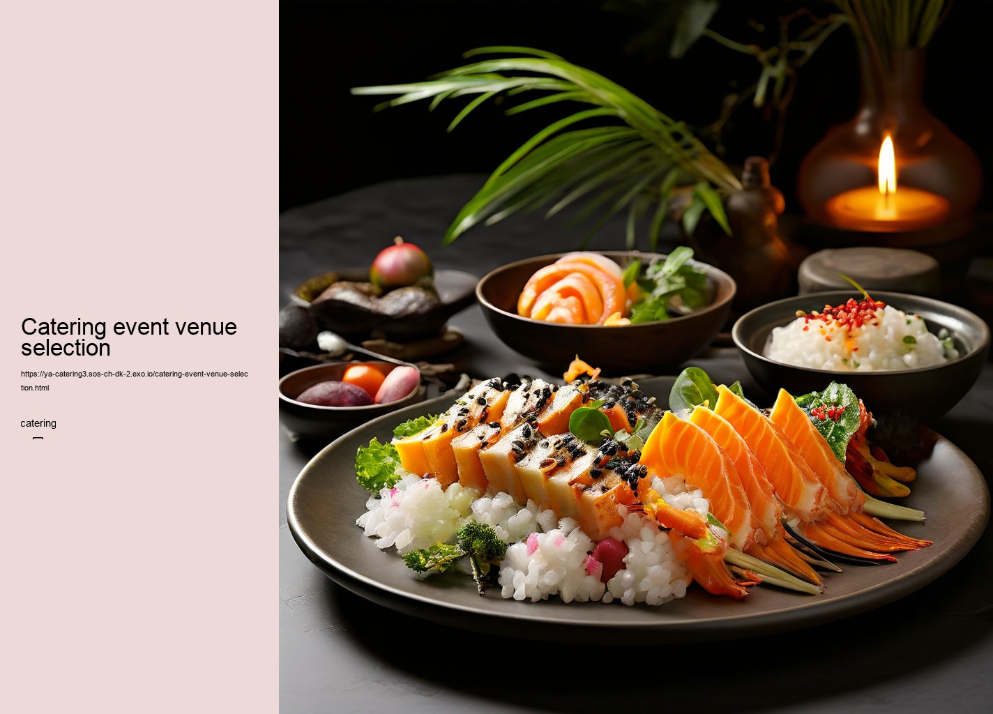 Catering event venue selection